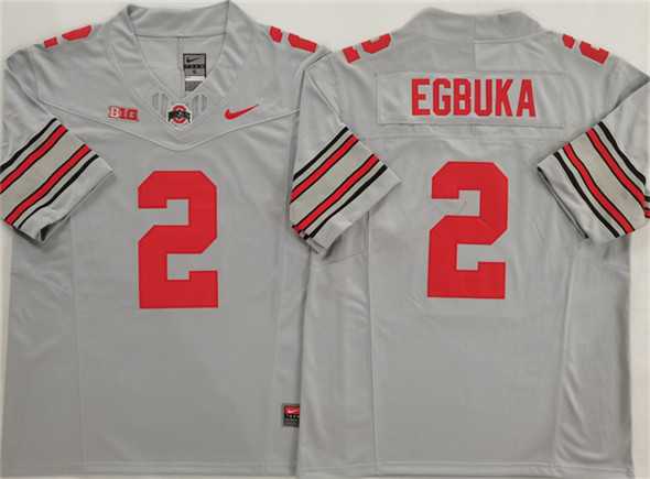 Mens Ohio State Buckeyes #2 Emeka Egbuka Gray 2025 F.U.S.E. Limited Stitched Jersey->ohio state buckeyes->NCAA Jersey